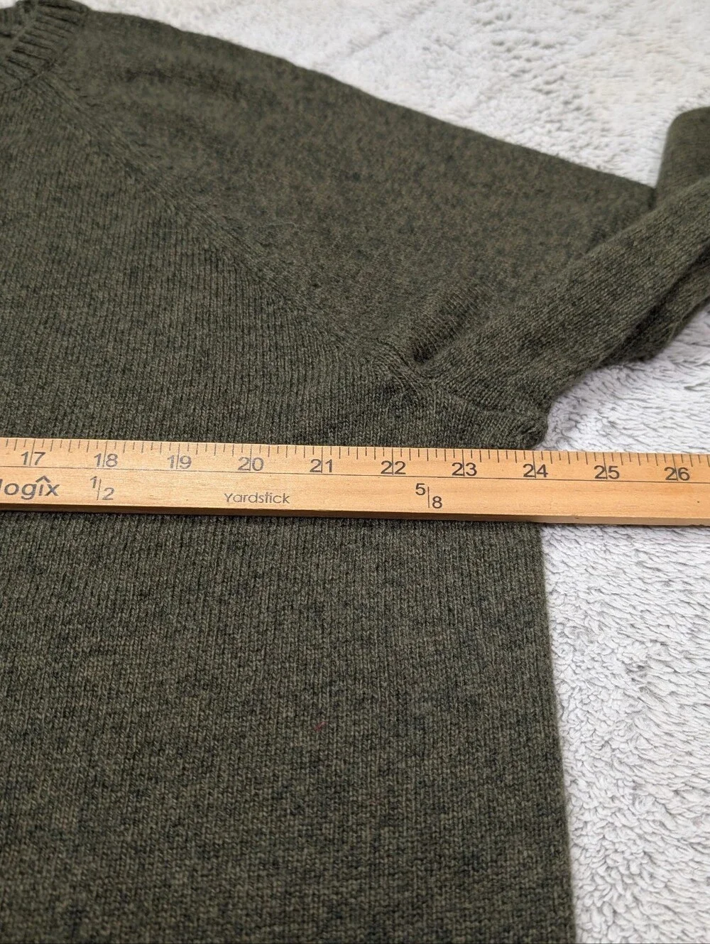 J. Crew Sweater Mens XL Green Fatigue Lambswool Blend Soft Crewneck NEW
